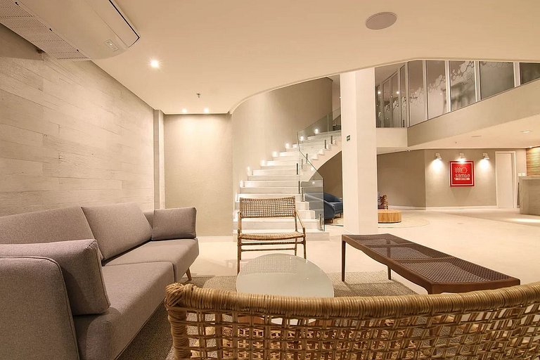 Flat 218 com piscina perto da Praia do Forte