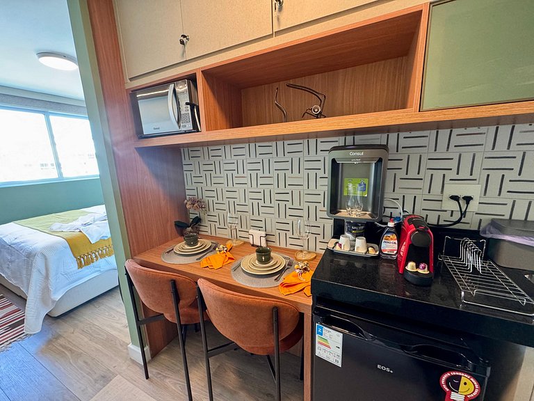 Aconchego em Flat ao lado do Rio Centro