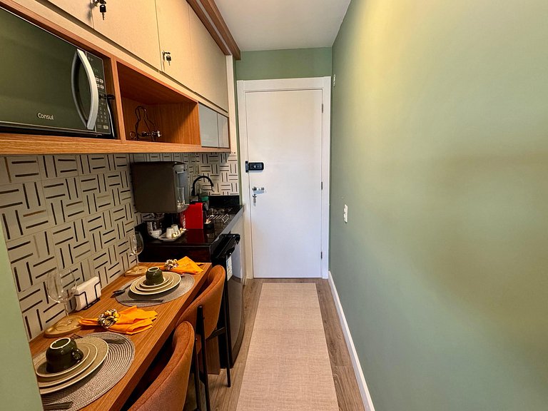 Aconchego em Flat ao lado do Rio Centro