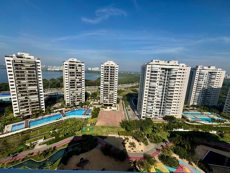 Aconchego em Flat ao lado do Rio Centro