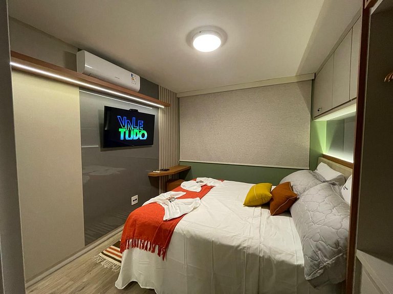 Aconchego em Flat ao lado do Rio Centro