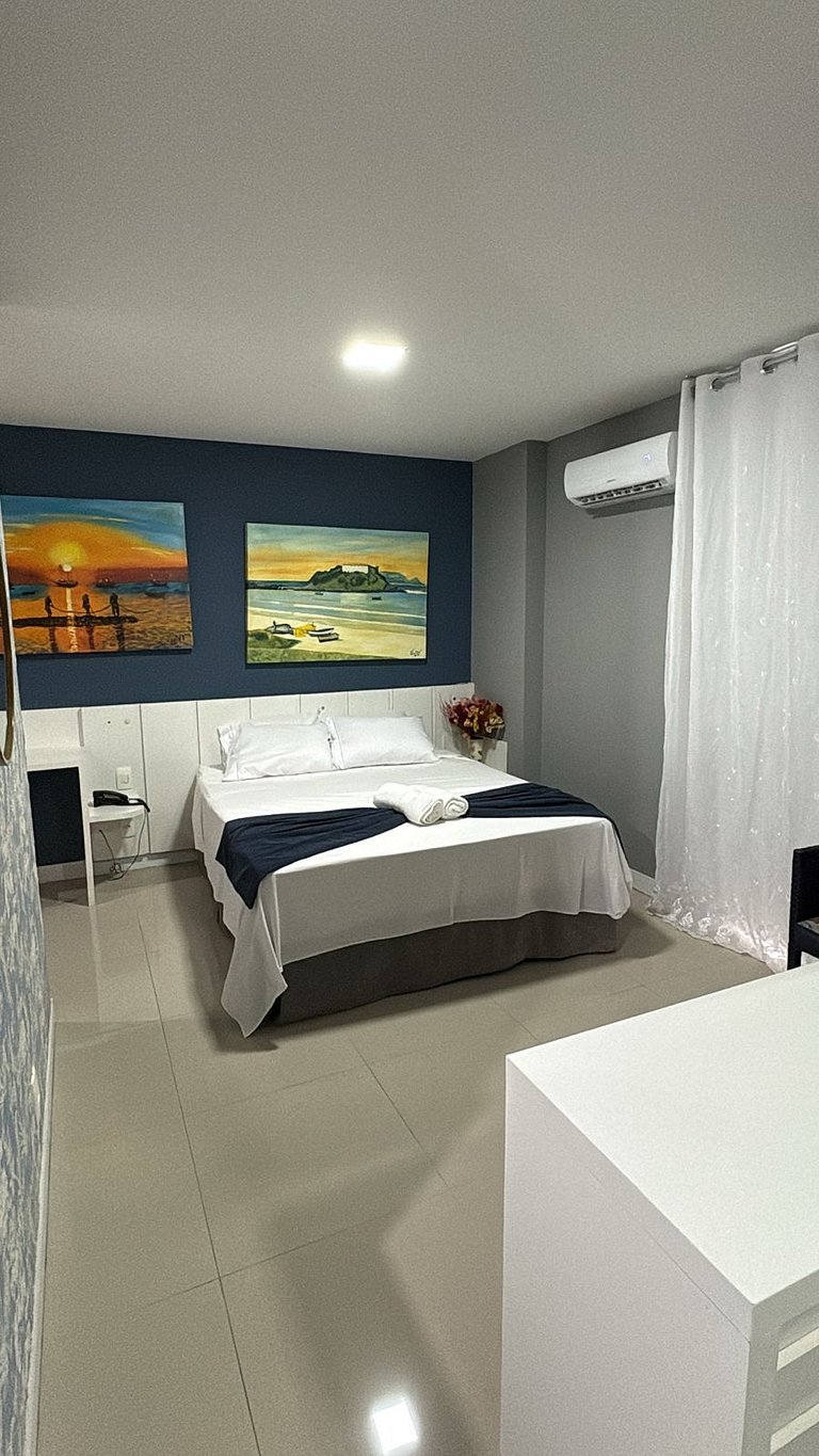 Flat 209 confortável na Passagem - 700m da Praia