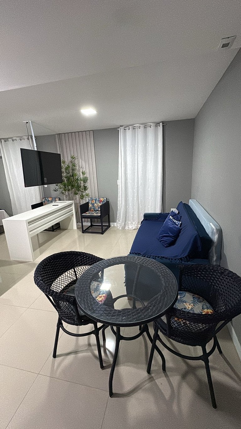 Flat 209 confortável na Passagem - 700m da Praia