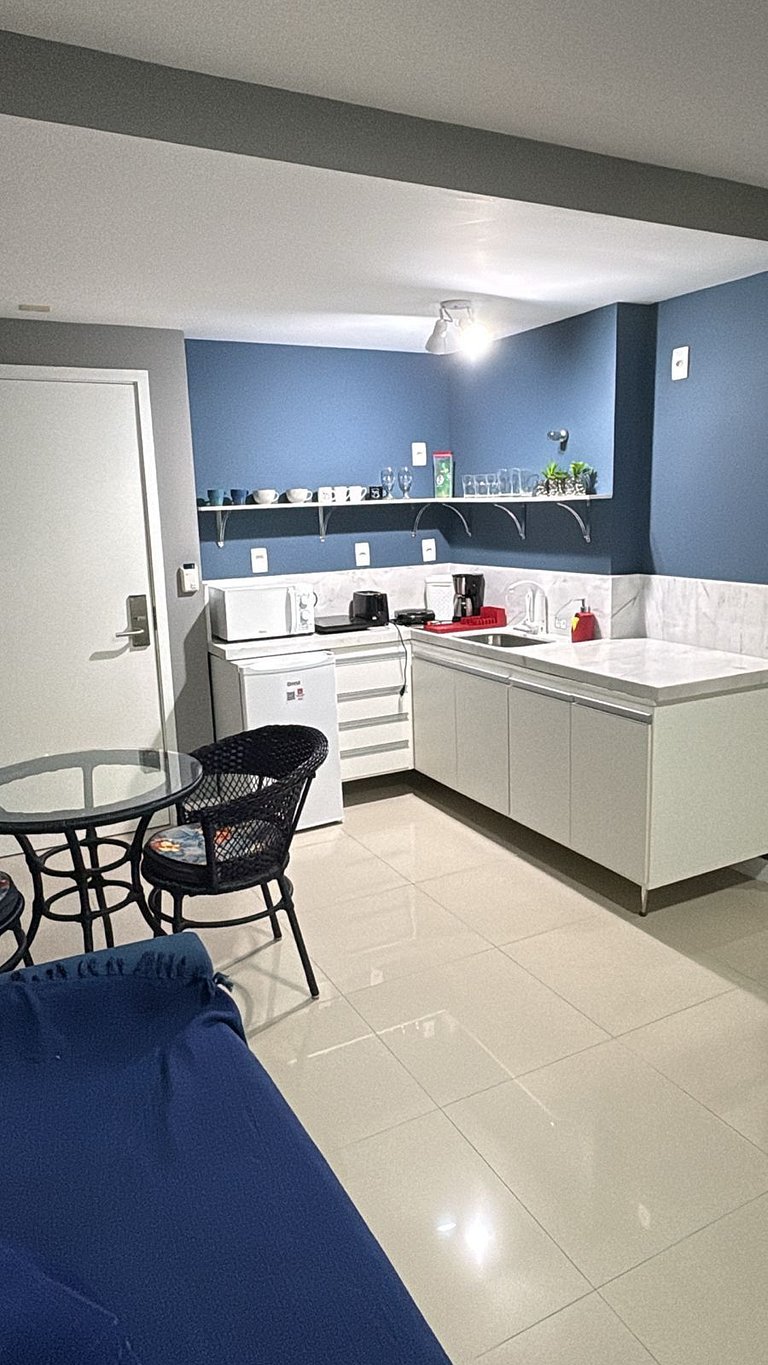 Flat 209 confortável na Passagem - 700m da Praia