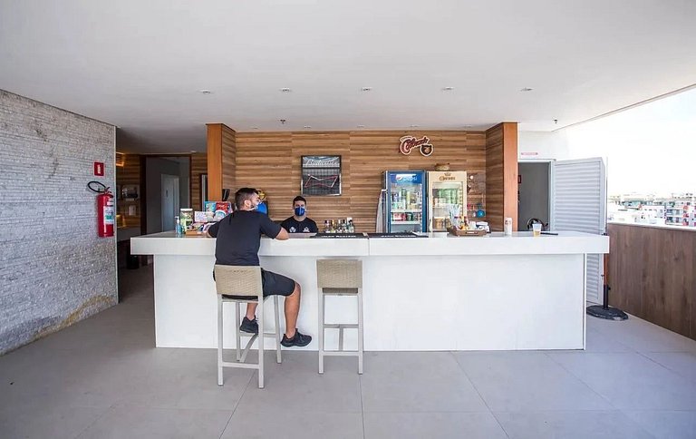 Flat 209 confortável na Passagem - 700m da Praia