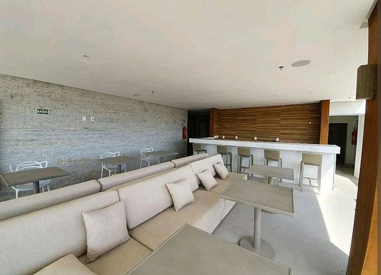 Flat 209 confortável na Passagem - 700m da Praia