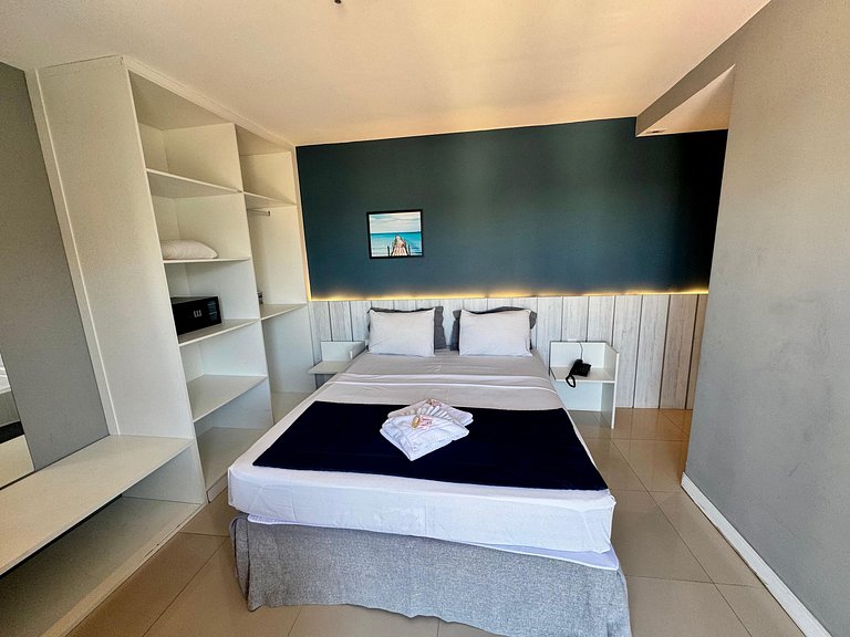 Flat 419 prático na Passagem prox Praia do Forte