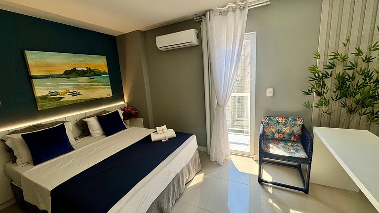 Flat 209 confortável na Passagem - 700m da Praia