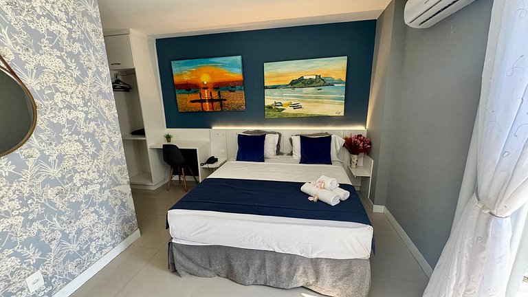Flat 209 confortável na Passagem - 700m da Praia