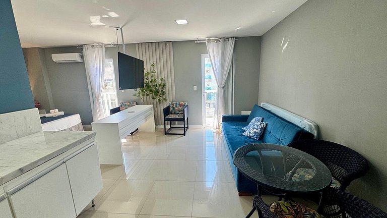 Flat 209 confortável na Passagem - 700m da Praia