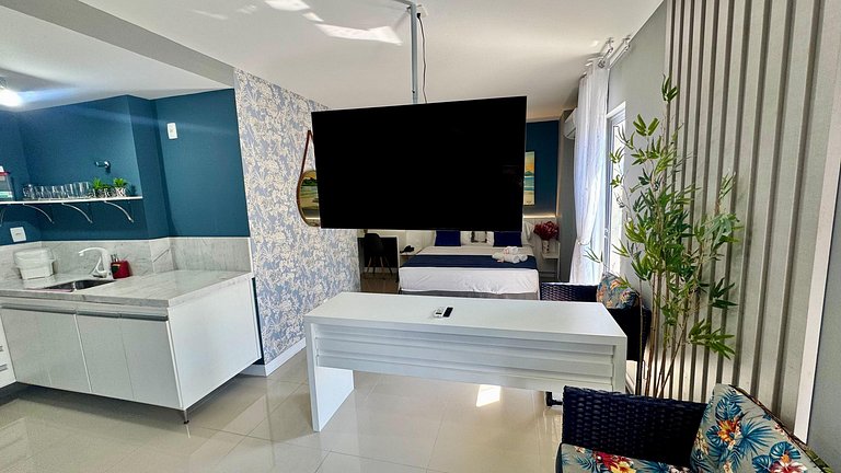 Flat 209 confortável na Passagem - 700m da Praia