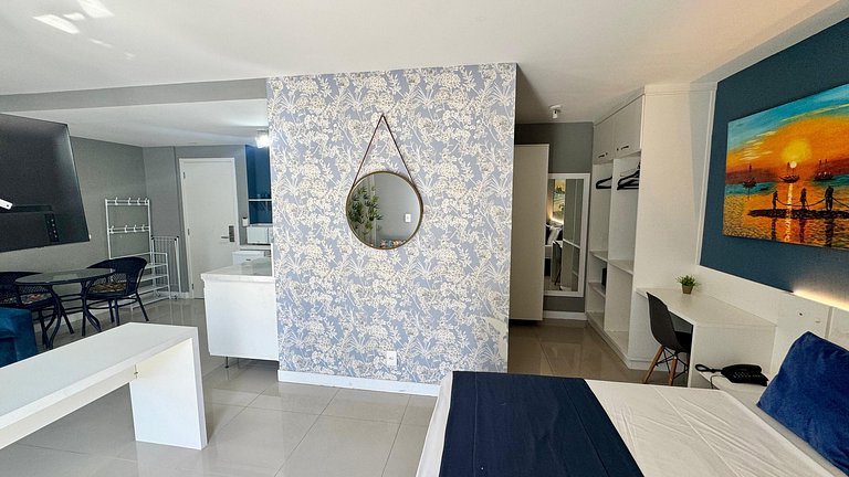 Flat 209 confortável na Passagem - 700m da Praia
