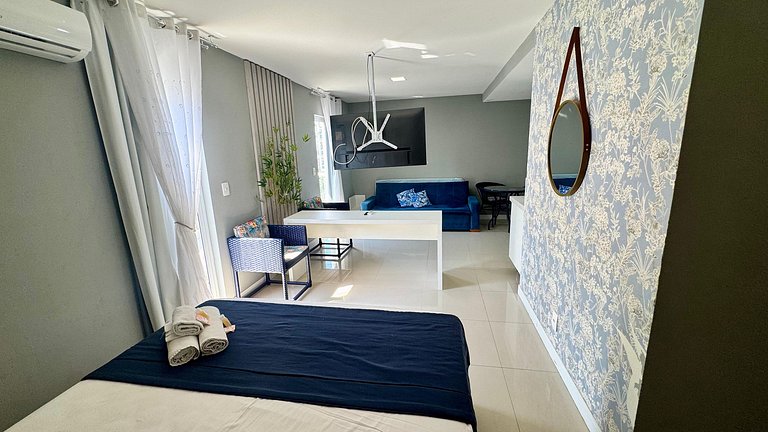 Flat 209 confortável na Passagem - 700m da Praia