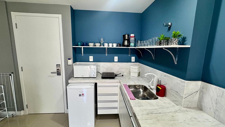 Flat 209 confortável na Passagem - 700m da Praia
