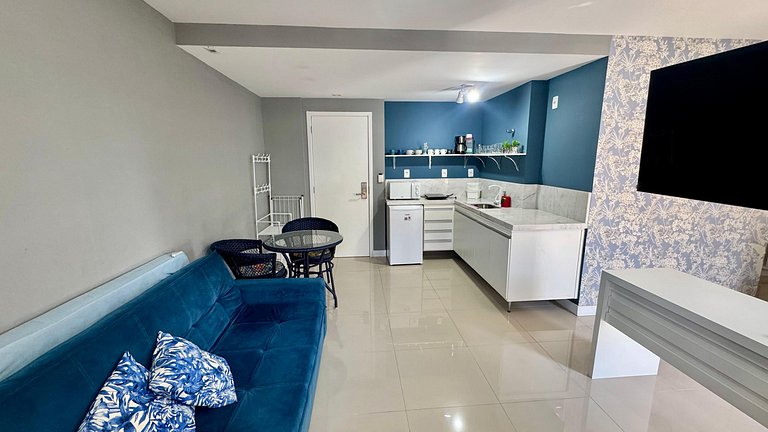 Flat 209 confortável na Passagem - 700m da Praia